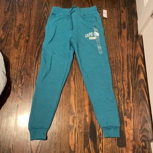 Cuffy’s teal sweatpants joggers, NWT, Small.